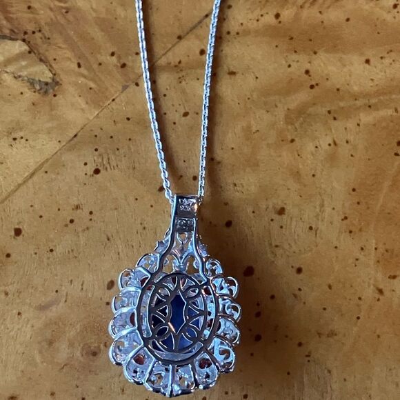 Rare Tiffany Stone Red Garnet Sterling Silver Necklace - Picture 4 of 9